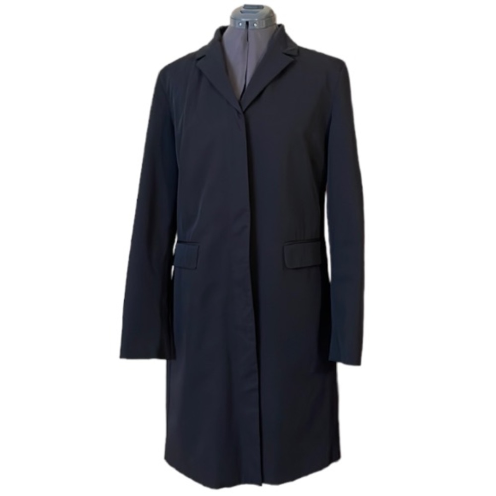 GAP Black Nylon Dress Coat Size Large - Picture 1 of 15